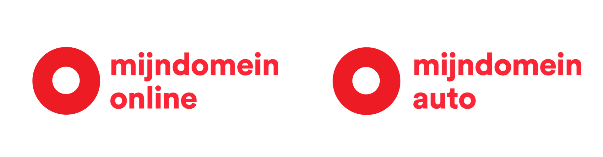 animated logos for mijndomein subbrands: auto and online